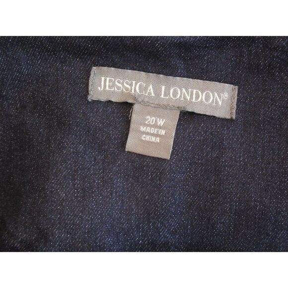 Jessica London Embroidered Jacket Women Sz 20 W Denim Long Sleeve Boho - Picture 2 of 6
